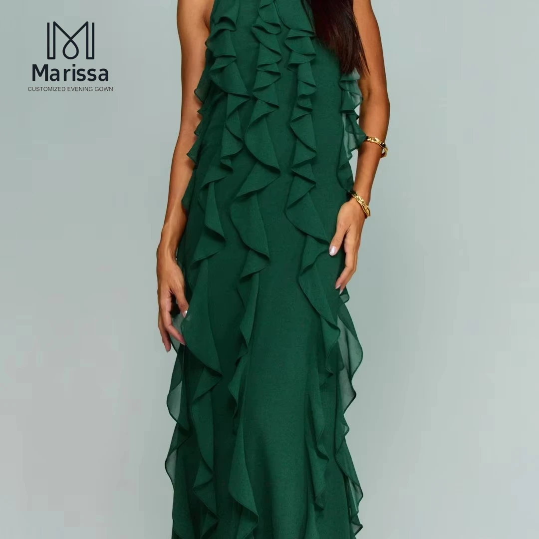 Marissa Sling Prom Dress Fishtail Chiffon Evening Dresses for Special Occasions Custom Made Party Dresses Luxury Ball Gowns 2025