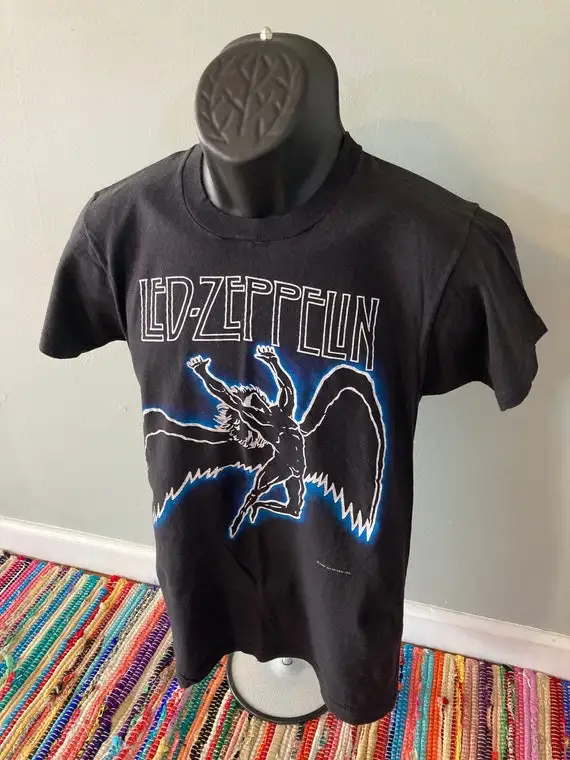 Led Zeppelin Oversized Unisex T Shirt Streetwear Cotton New Retro Short Sleeves Printed Y2k Short Sleeves Classic high quality