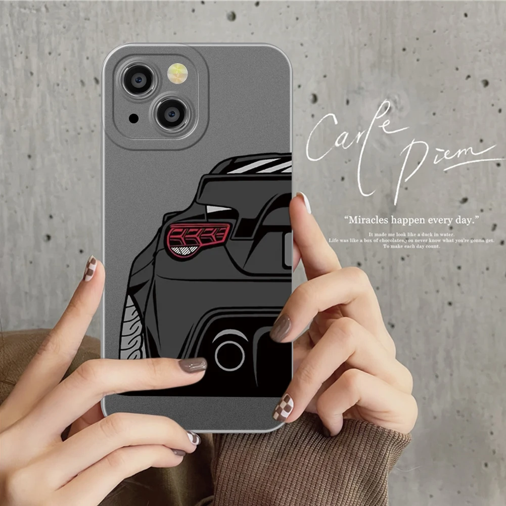 JDM Sports Car Phone Cases For Samsung S20 21 22 PLUS ULTRA 5G Cool Frosted NOTE20 10 9 8 A03 10 10S 20S 21S 32 50 52 IPHONE