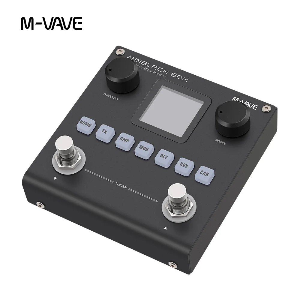 

M-VAVE ANNBLACK BOX Guitar Multi-Effects Processor – 20 Amp Sims, 20 Cab Sims, 10h Battery, USB Audio/OTG, Mobile App Control