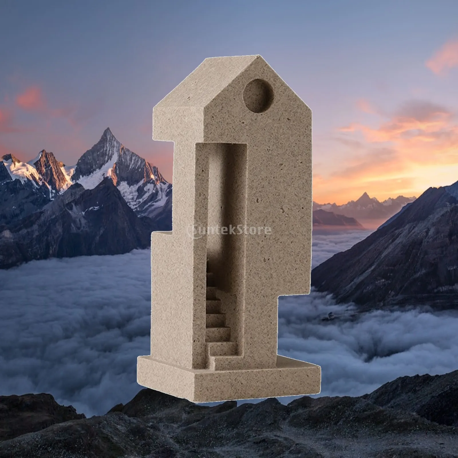 tabletop-decorative-piece-matte-geometric-sculpture-statue-freestanding-decor-nordic-for-minimalists-office-desk