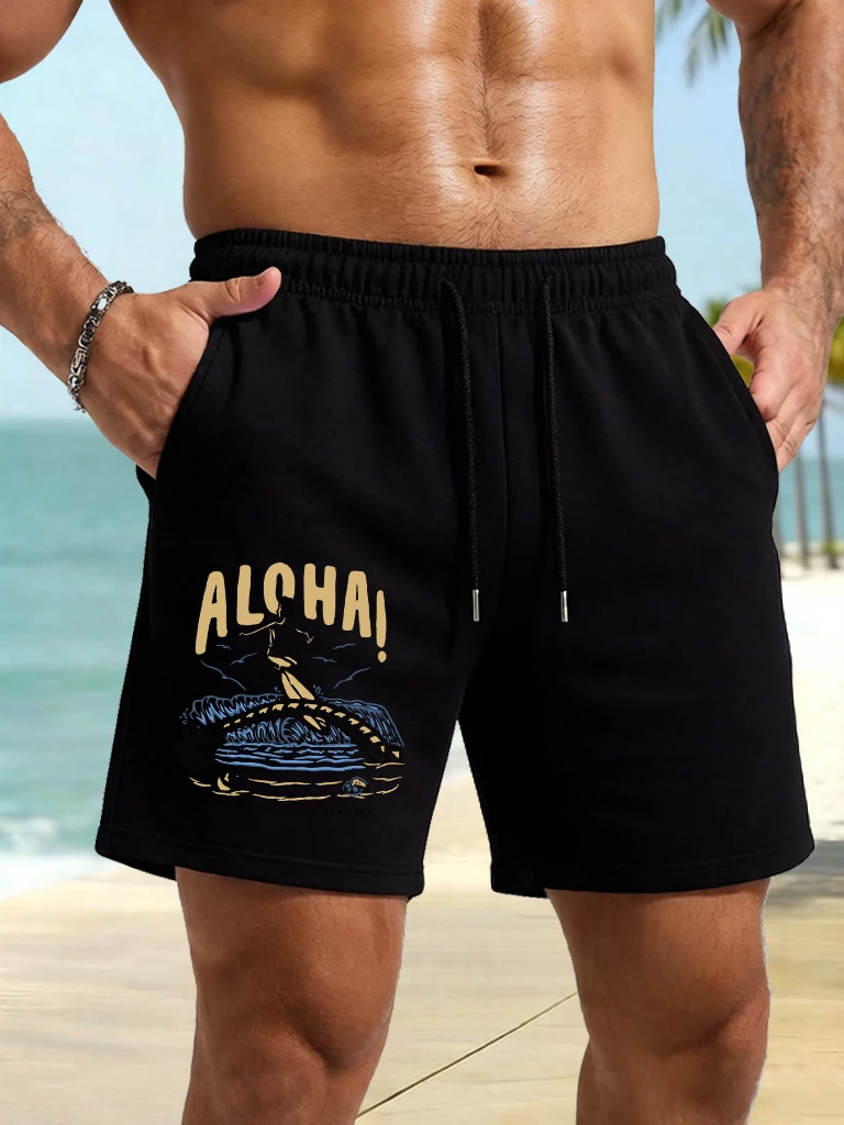

Мужские летние шорты Aloha Beach Is Good For Healing Print, повседневные, больших размеров, эластичные, для поездок на работу, спортивные, универсальные.