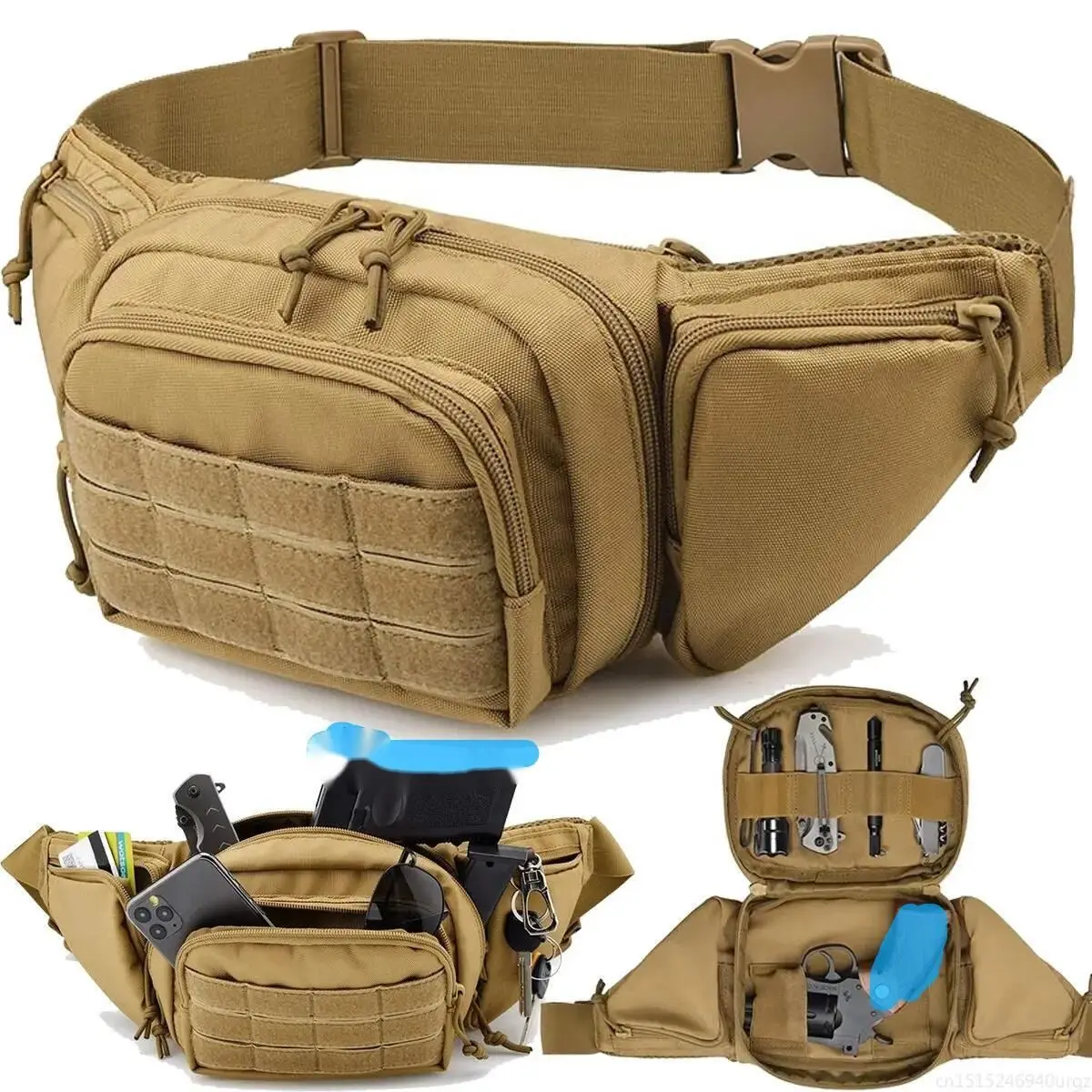 Man Tactical Waist Bag Gun Army Military Fanny Pack Camping Bodypack Hiking Phone Sports Belt Bags Chest Hunting Pack Climb Bag