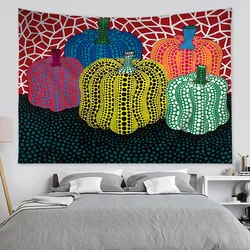 Yellow Dots Yayoi Kusama Inspired Hanging Bohemian Tapestry Hanging Tarot Hippie Wall Rugs Dorm Wall Hanging Home Decor