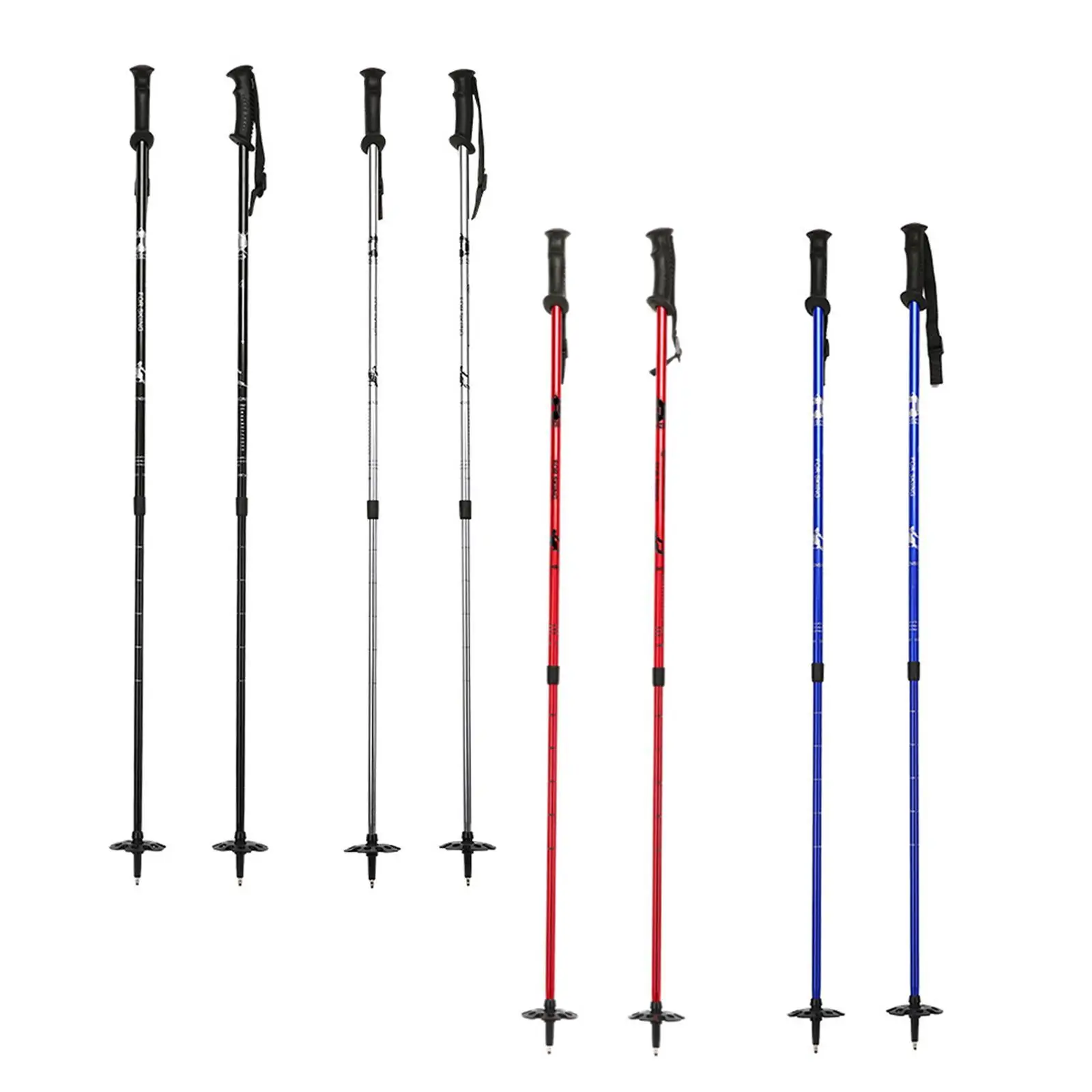 

Ski Poles for Adults Kids with Lock System Ergonomic Grip Walking Sticks for Winter Sports Hiking Skiing Mountaineering Outdoor