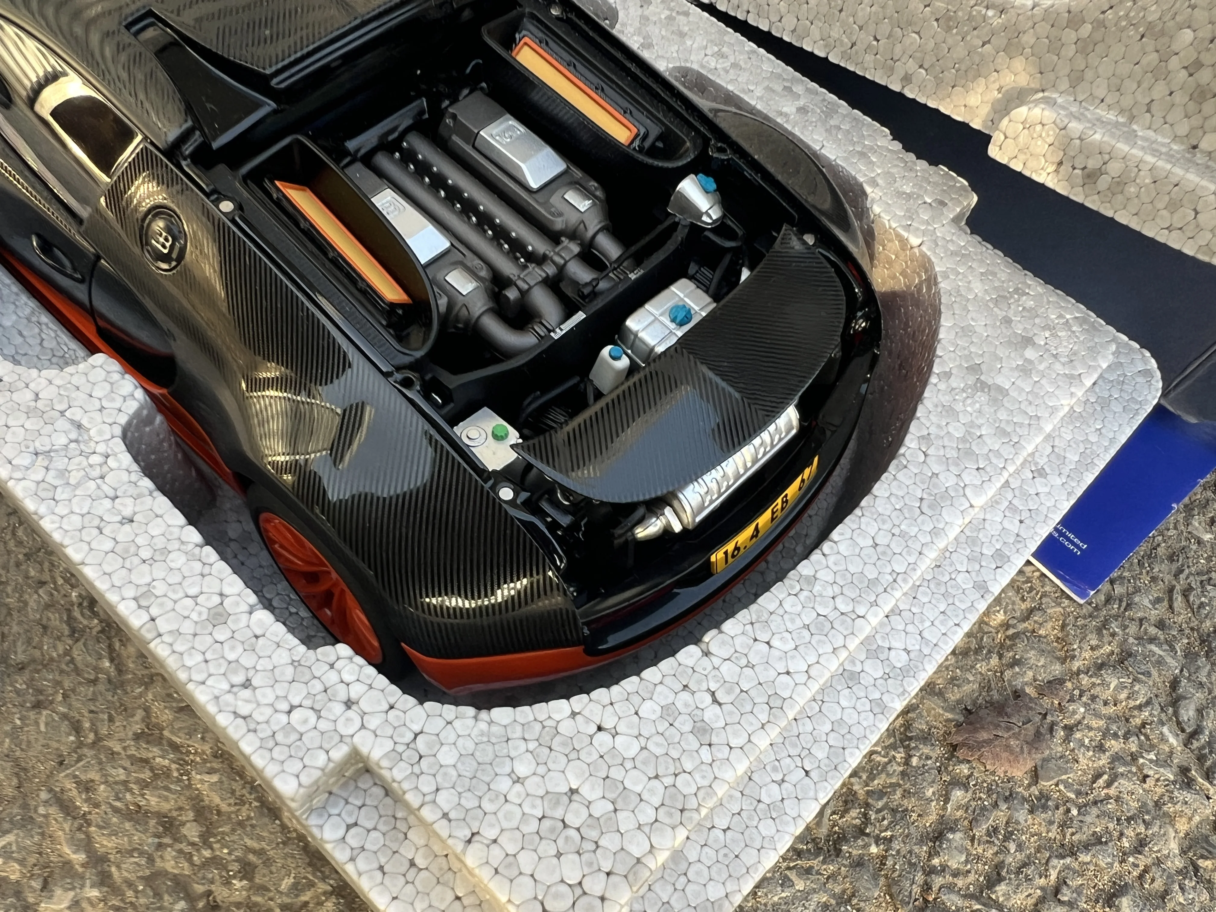 1:18 origineel model, Autoart BUGATTI Veyron 16.4 Super Sport World Record Edition, legering automodel voor weergave, cadeau en verzamelen