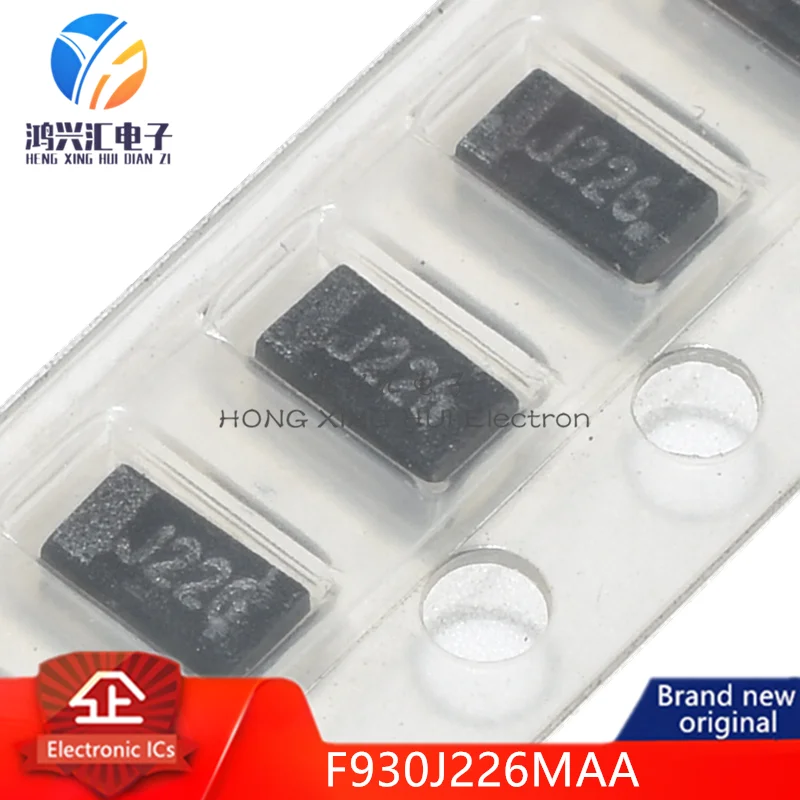 (10pcs)F930J226MAA Cap Tant Solid 22uF 6.3V A CASE 20% (3.2 X 1.6 X 1.6mm) Inward L SMD 3216-18 2.5 Ohm 125°C T/R