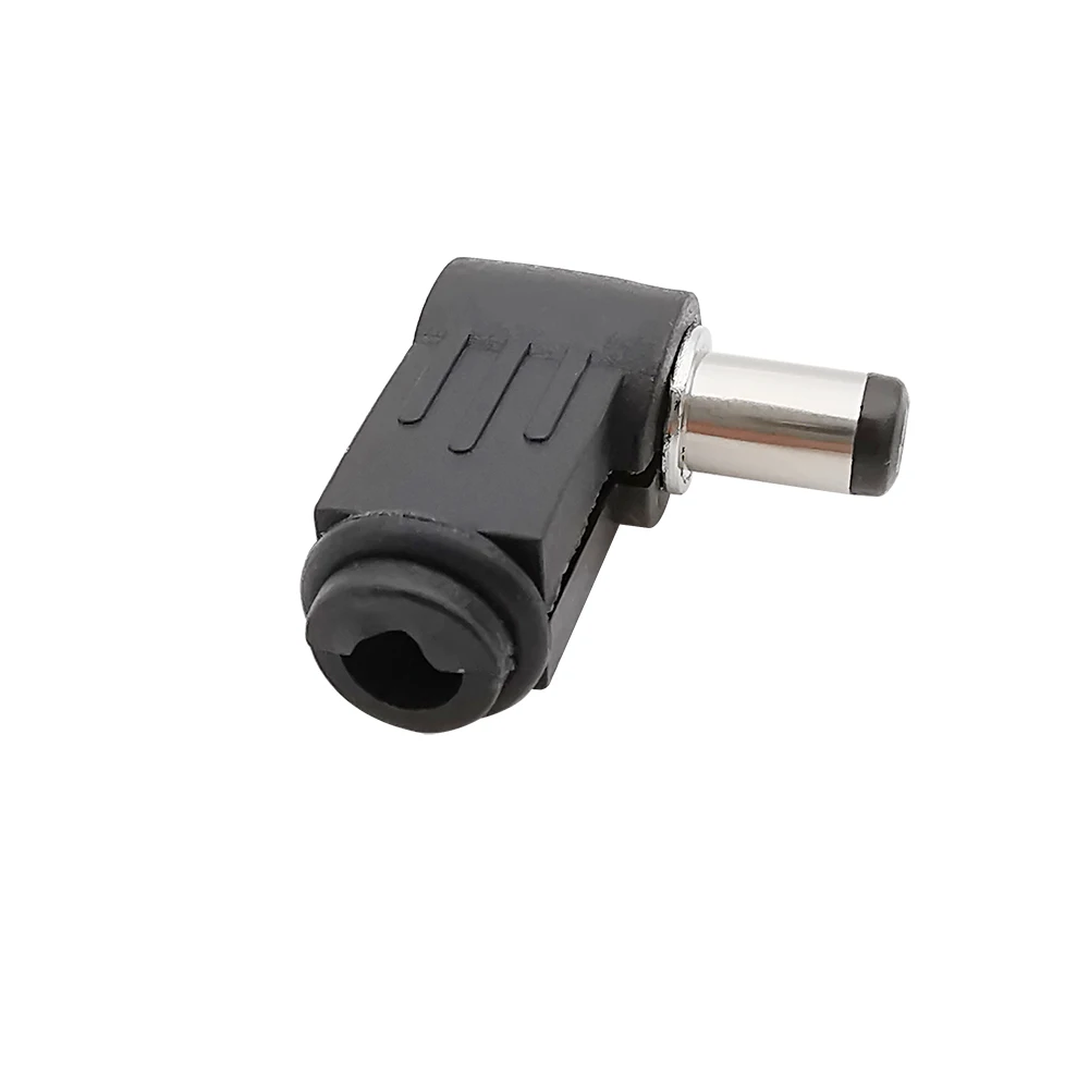 Right Angle 5.5mm x 2.1mm DC Power Male Plug Soldering Adapter Connector 5.5*2.1mm 90 Degree DC Plugs Socket Assembly Connectors