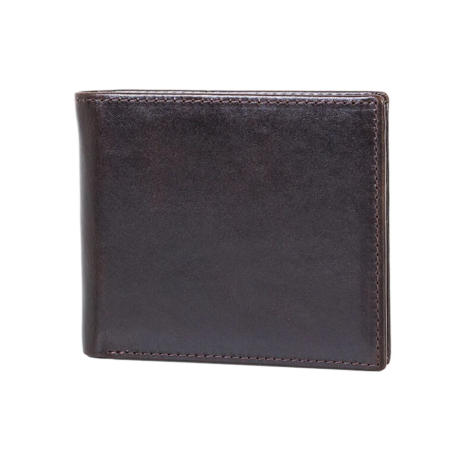 Bi Fold Genuine Leather Wallet for Men Bussiness Thin Men Leather Wallet