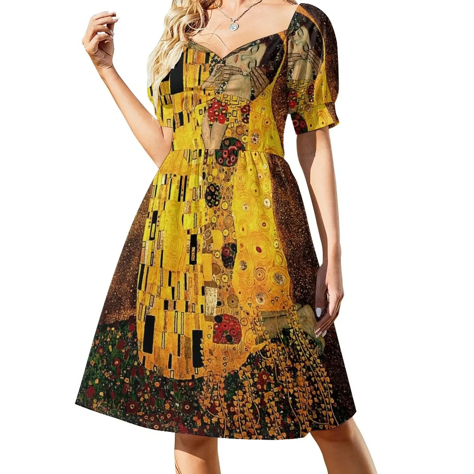 

Gustav Klimt The Kiss Short-Sleeved Dress summer dresses for women 2025 evening dresses women womens dress dress summer