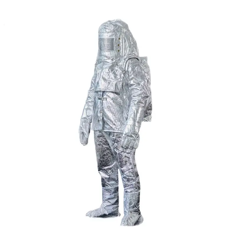 Heat insulation 1500 degree aluminum foil composite anti-radiation heat fire protection clothing