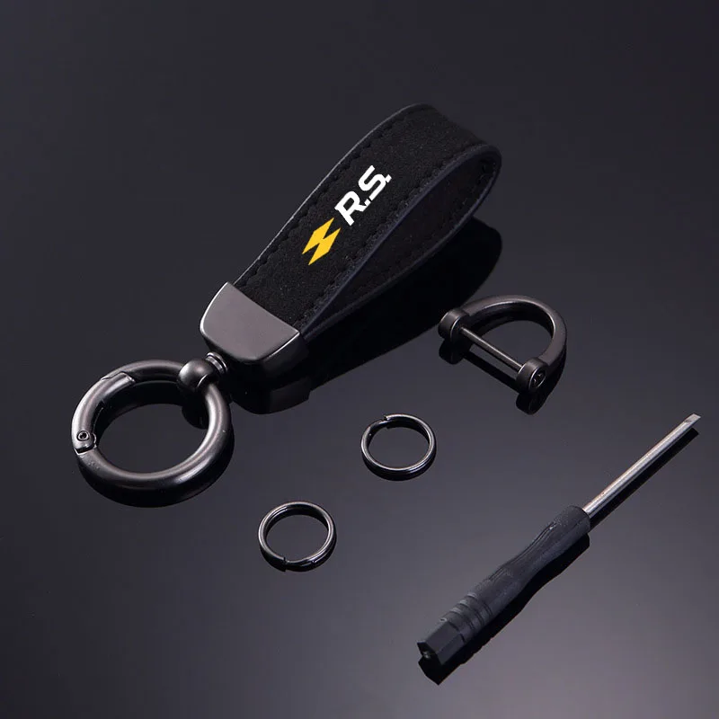 

Suede Car Keychain Promotional Gift with Logo Keychain For Renault RS Clio Scenic Logan Megane Koleos Sandero Safrane Vel Satis