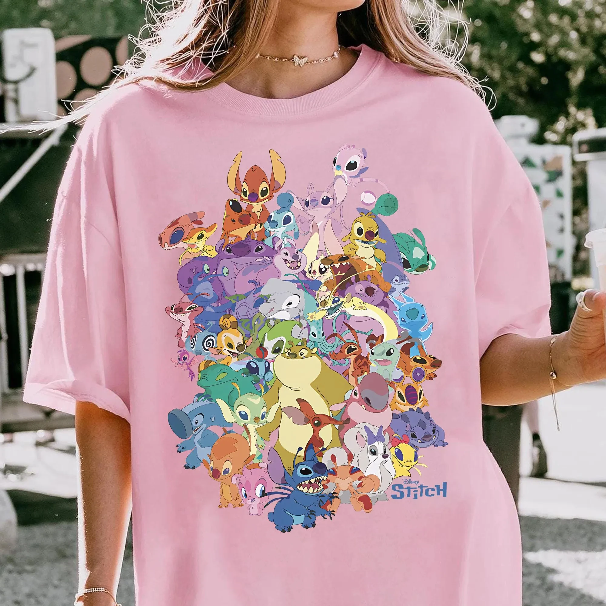 قميص ديزني ليلو وستيتش دوجبيل التجربة، أوهانا يعني الأسرة، قميص هاواي، تي شيرت رحلة عائلية ديزني لاند #1