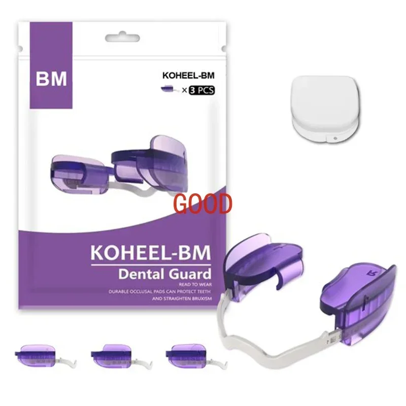 Регулируемая ночная защита для зубов способствует правильному бруксизму Koheel BM Капа для шлифовки зубов 3-ступенчатая с коробкой