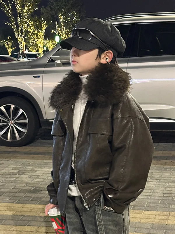 jaet-de-invierno-con-forro-de-piel-de-conejo-thiened-para-ninos-abrigo-de-cuero-coreano-sle-cuello-de-piel-de-conejo-interior-calido-moda-para-ninos