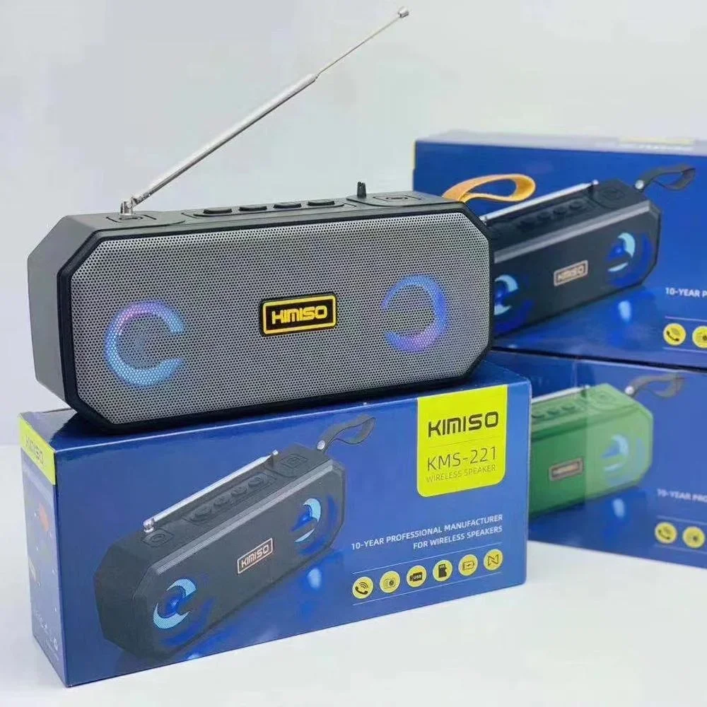 

Original KIMISO KMS-221 Portable Blue Tooth Wireless Speaker Support USB TF CARD FM RADIO Blue Tooth Speaker