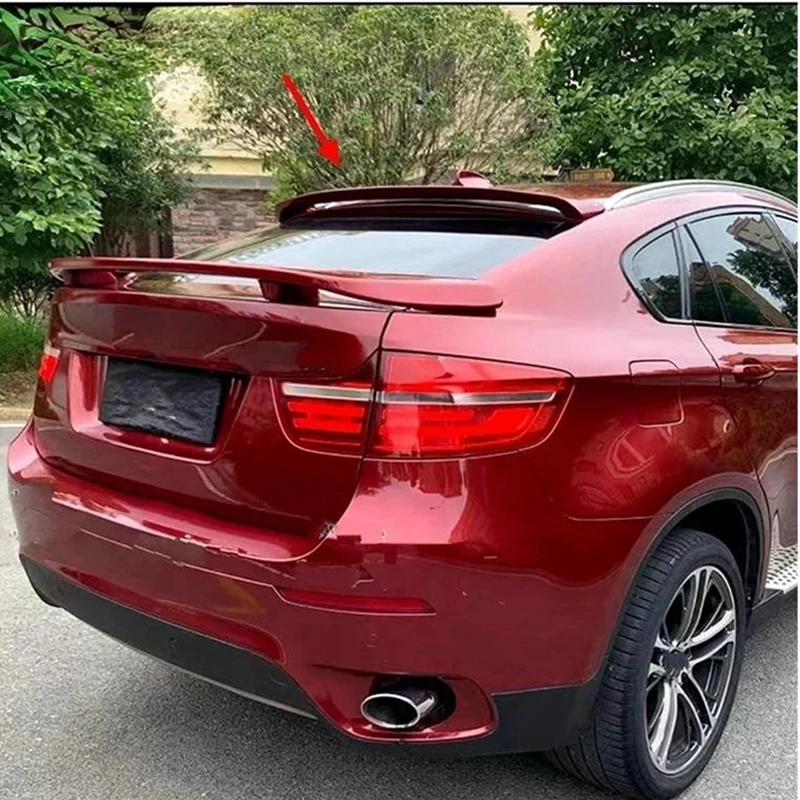 

Для BMW X6 E71 E72/2008-2014 года, аксессуары для спойлера на крышу, АБС-пластик, комплект кузова хвостового крыла багажника автомобиля, глянцевый черный