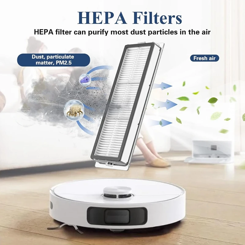 17 peças para dreame bot l10s ultra/l10 ultra/l10 prime robô aspirador de pó acessório principal escova lateral filtro esfregão