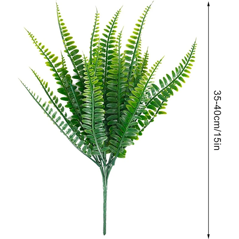 Artificial Plants Persian Grass Faux Shrubs UV Resistant Fake Greenery Grass Bushes for Home Outdoor Indoor Decoration