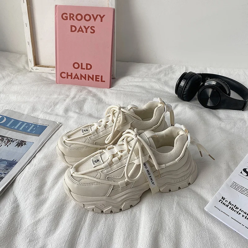 

Summer 2022 Ladies Fashion Platform Sneakers Shoes Designer Thick Sole Casual Female Shoes Ladies Dad Shoes Zapatillas Mujer