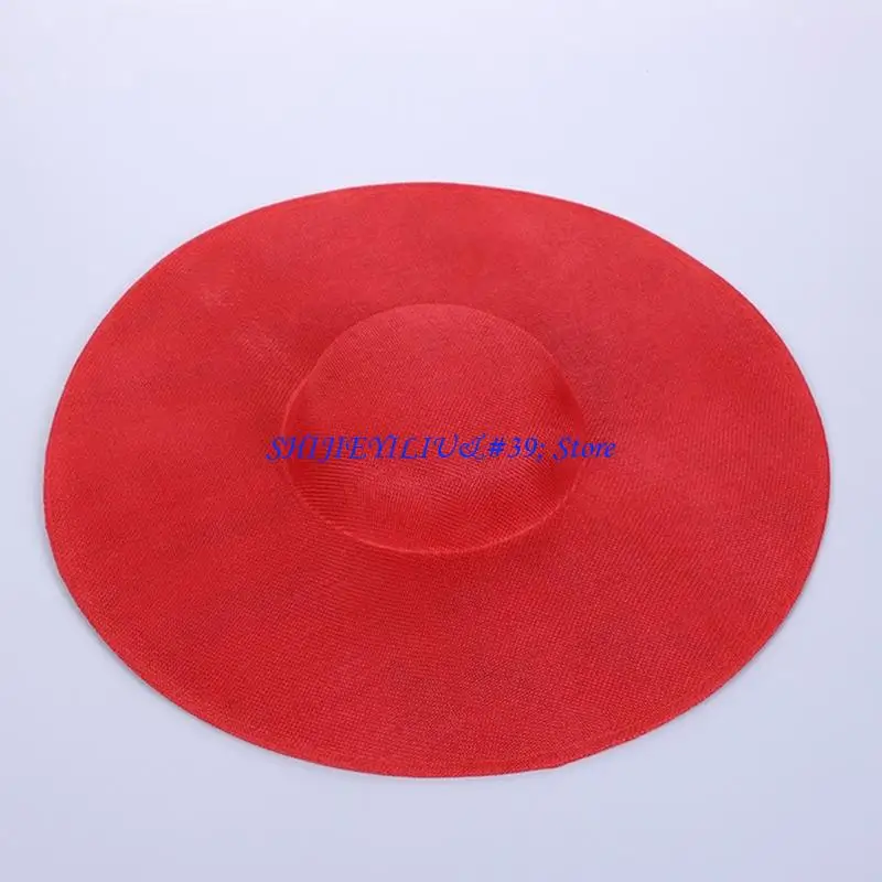 E21F Faux Linen Hat Blank with Rounded Profile for DIY Trim and Occasion Looks