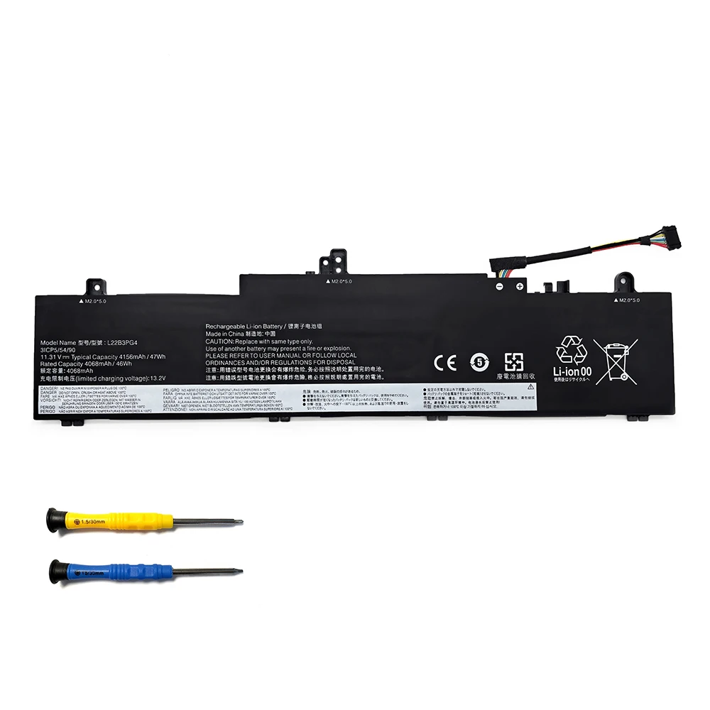 L22B3PG4 11.31V 47Wh 4156mAh Laptop Battery For Lenovo ThinkPad E14 Gen 5 2023 6 2024 1 2023 2 2024 L22X3PG4  free tools