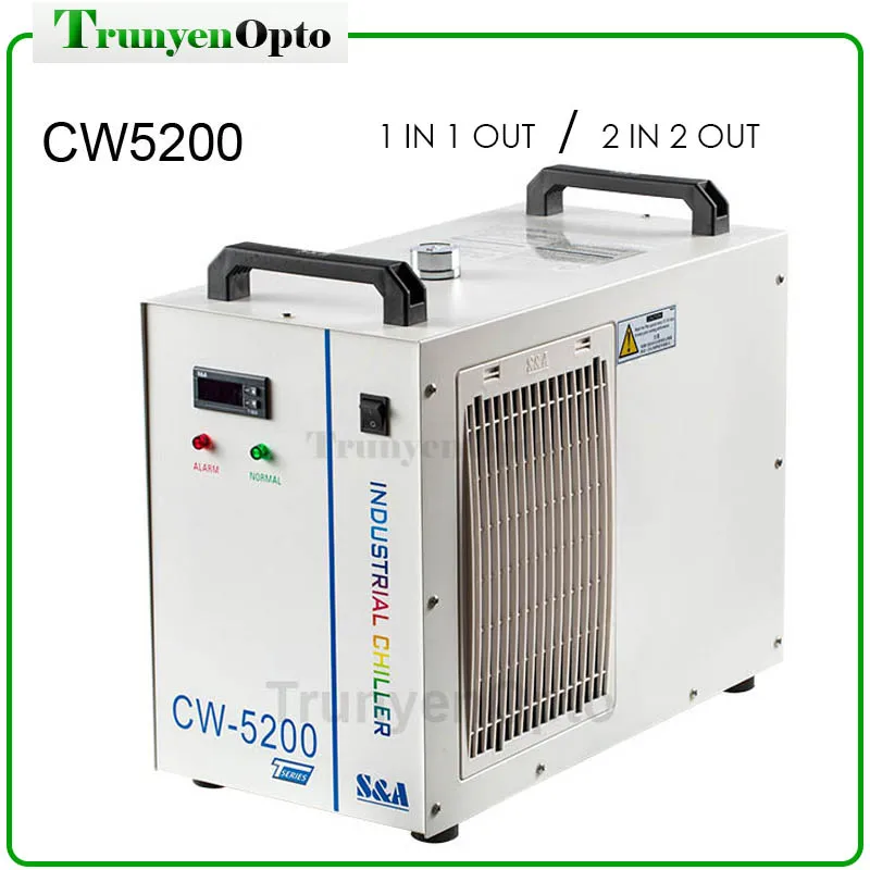 Enfriador Industrial de refrigeración por agua, máquina de corte por láser, tubo láser CO2, CW5000, CW5200, CW5202, 100w, 150w