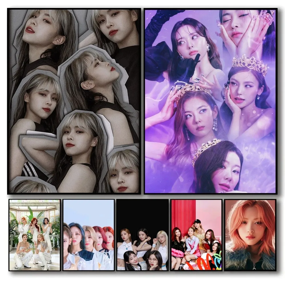 Kpop ITZY New Album KILL MY DOUBT Self-adhesive Art Waterproof Paper Sticker Coffee House Bar Room Wall Decor