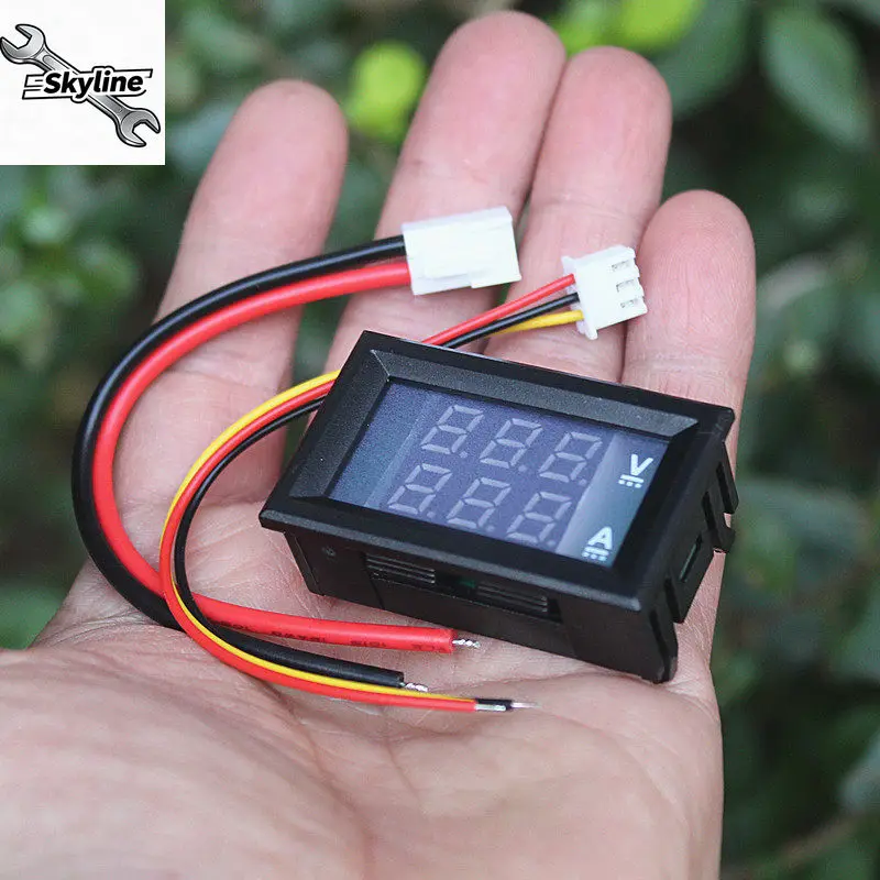 0-100V 10A DC Digital Voltmeter Ammeter Dual LED Display Voltage Current Test Meter Module