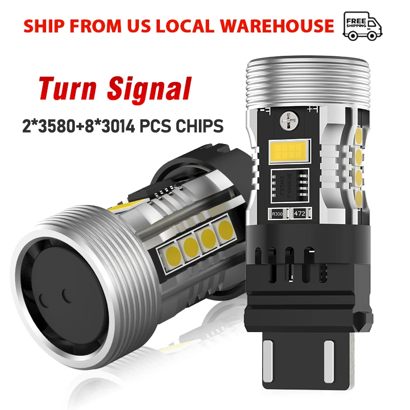 

2 шт. светодиодные лампы Canbus T25 3156 P27/7W 3157 P21W PY21W без ошибок, высокая яркость, стоп-сигналы, указатели поворота заднего хода