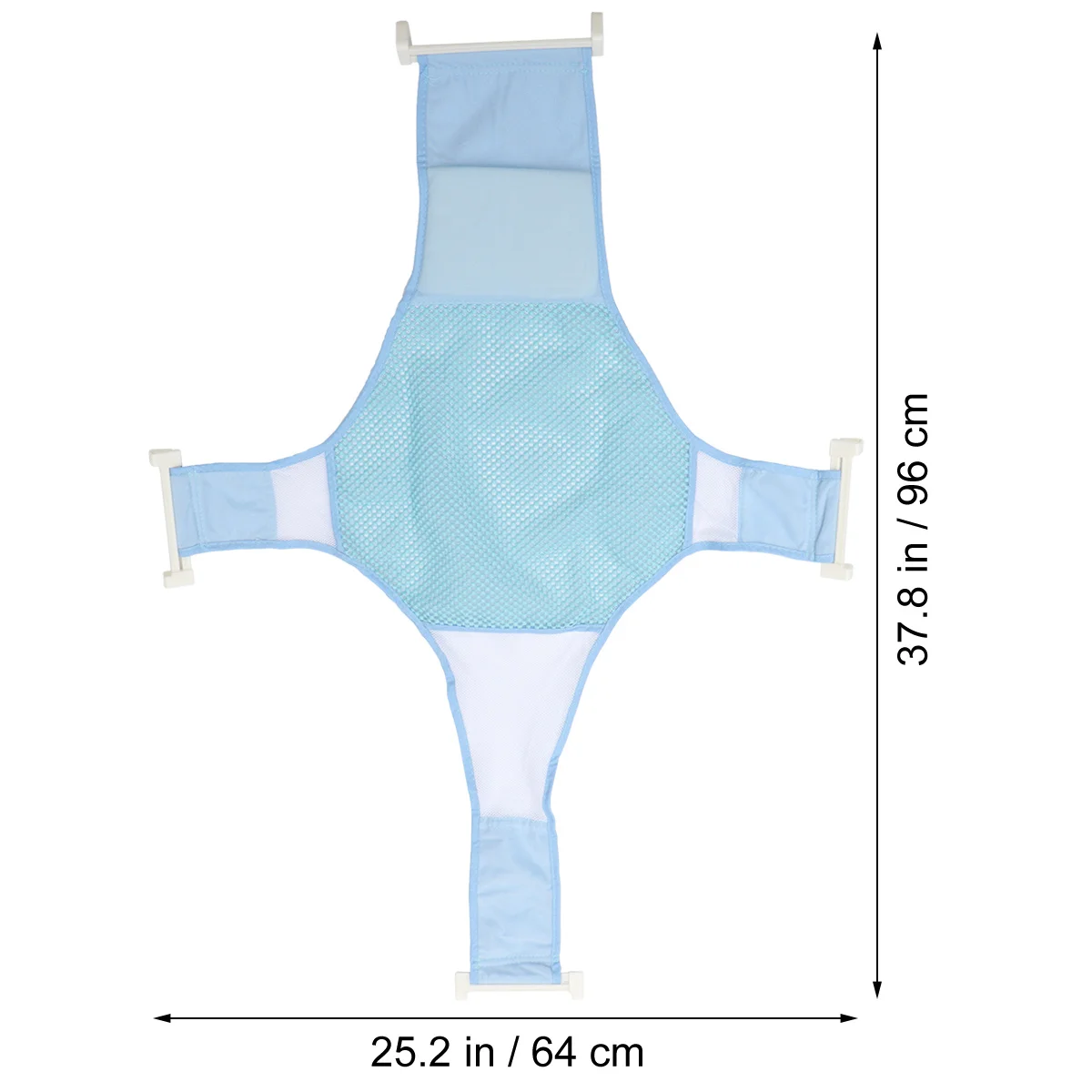 

1 шт., детская кровать для ванной, нескользящая синяя сетка для купания новорожденных, регулируемая сетка для душа, удобная полипропиленовая пряжка, прочный сейф