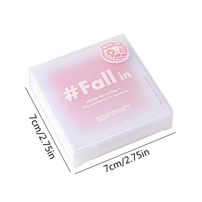 Post Notes Adhesive Gradient Note Pad Tiny Memo For Office School Home Easy To Post Cute Note Paper For Girls Kids