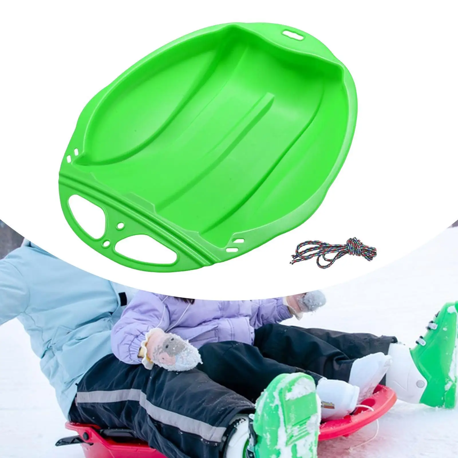 손잡이가 달린 눈 썰매 겨울 장난감, 미끄럼틀 잔디, 모래, 스노우 루지, 내리막 썰매, 소년 소녀, 어린이