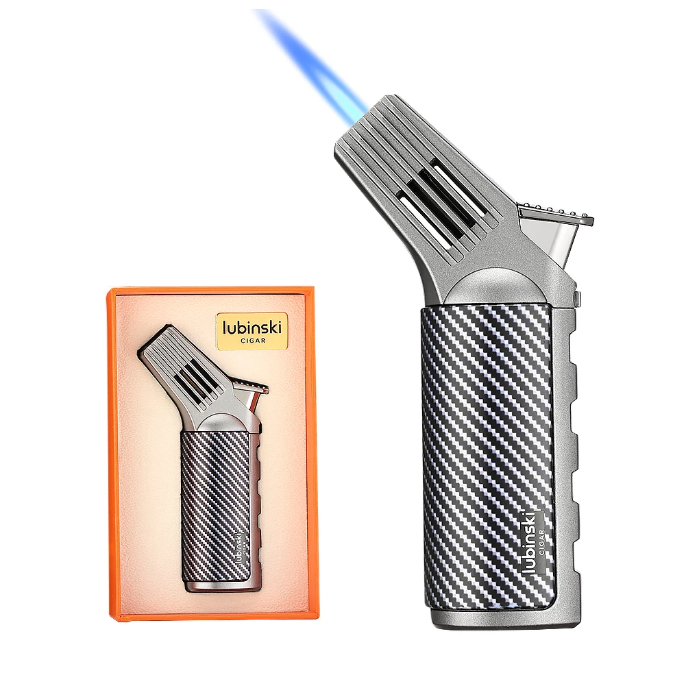 

LUBINSKI Cigar Lighter Gun Spary Metal Butane Gas Torch Lighters Cigar Accessories Gas Refillable Cigar Lighter