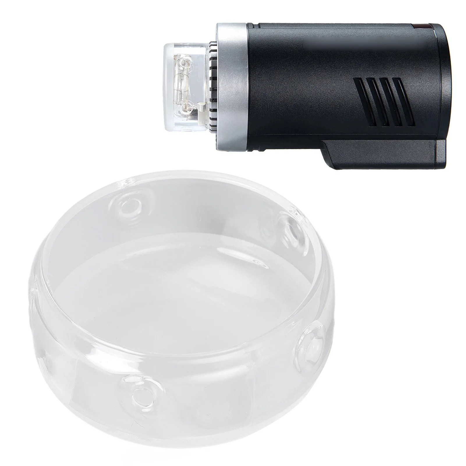 

Glass Light Dome Protectors Covers Circular Lampshade Protective Glass Dome Replacement for AD300Pro Camera Flashing Lighting