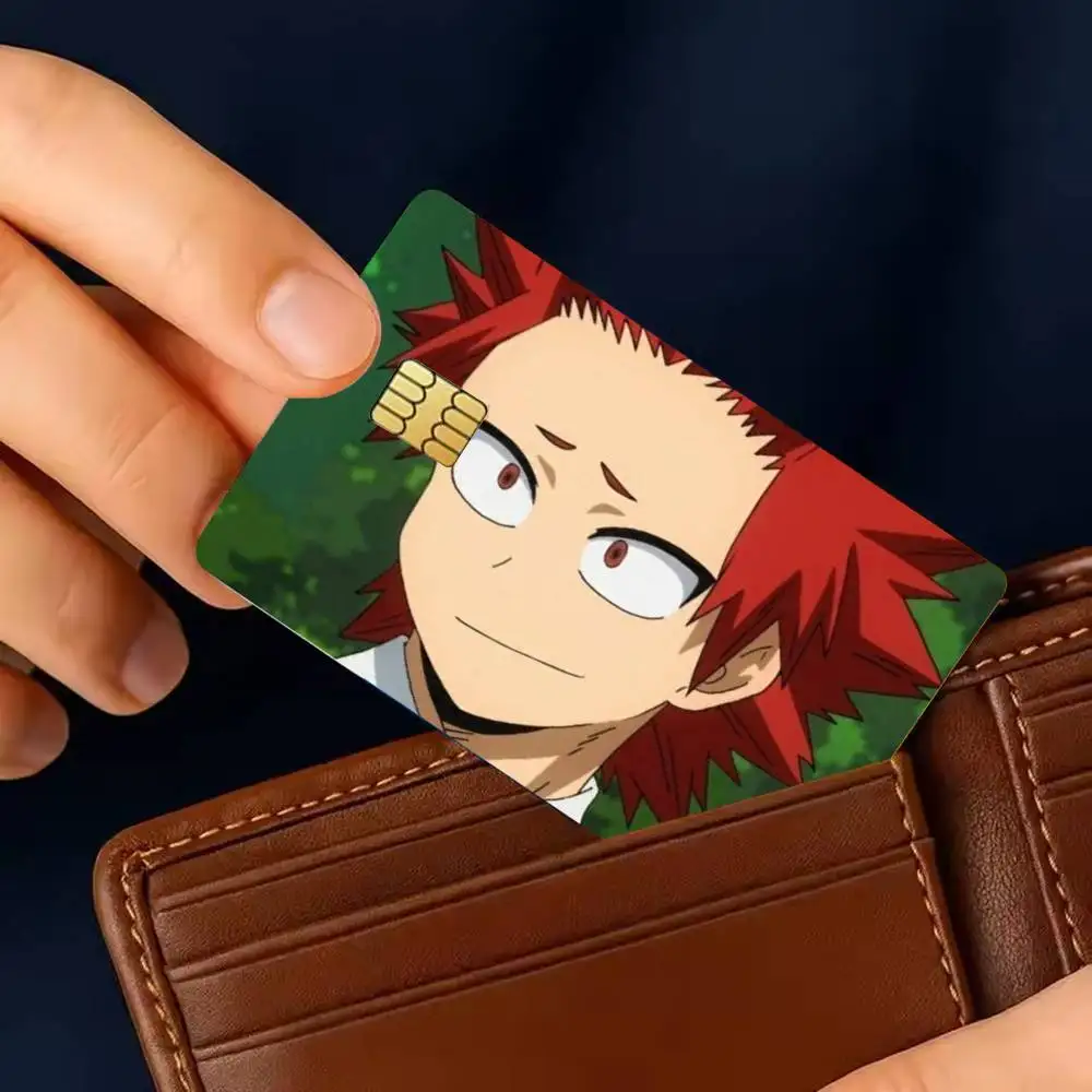 E-Eijiro K-Kirishima Cartoon Sticker Film Tape Skin for Credit Card Debit Card Waterproof Stickers