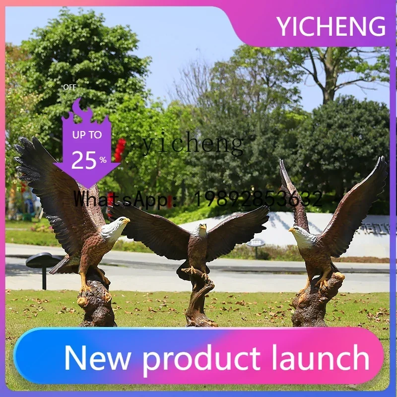 

BJ6 Eagle Simulation Bird Office Lobby Decoration White Eagle Home Large Carved Decorative Roof