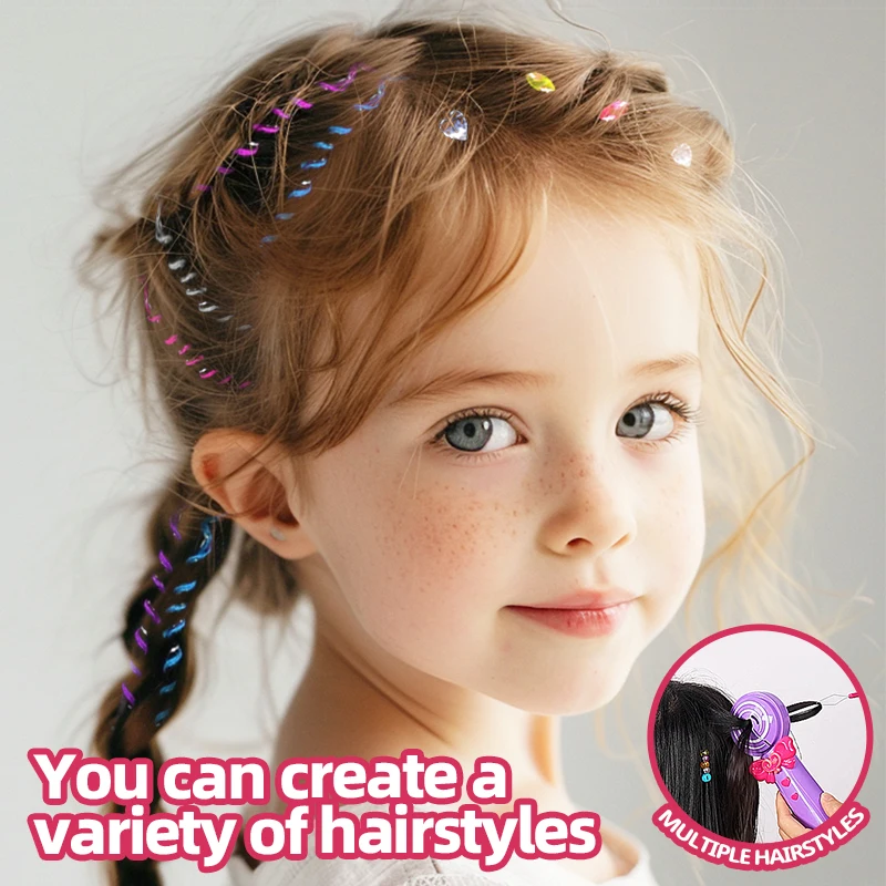 Strumento per acconciatura intrecciata fai-da-te per bambini Intrecciatore elettrico per capelli Twist Braider Roller Set di macchine per acconciature Giochi di imitazione Regali per ragazze
