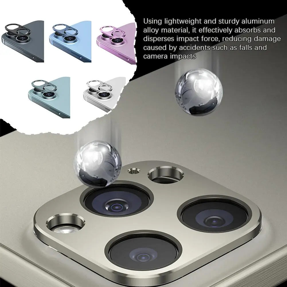 For IPhone 16 Rear Camera Lens Cover Case Anti Fall Resistance Camera Film Wear Metal And Alloy Protector Aluminum S8F5