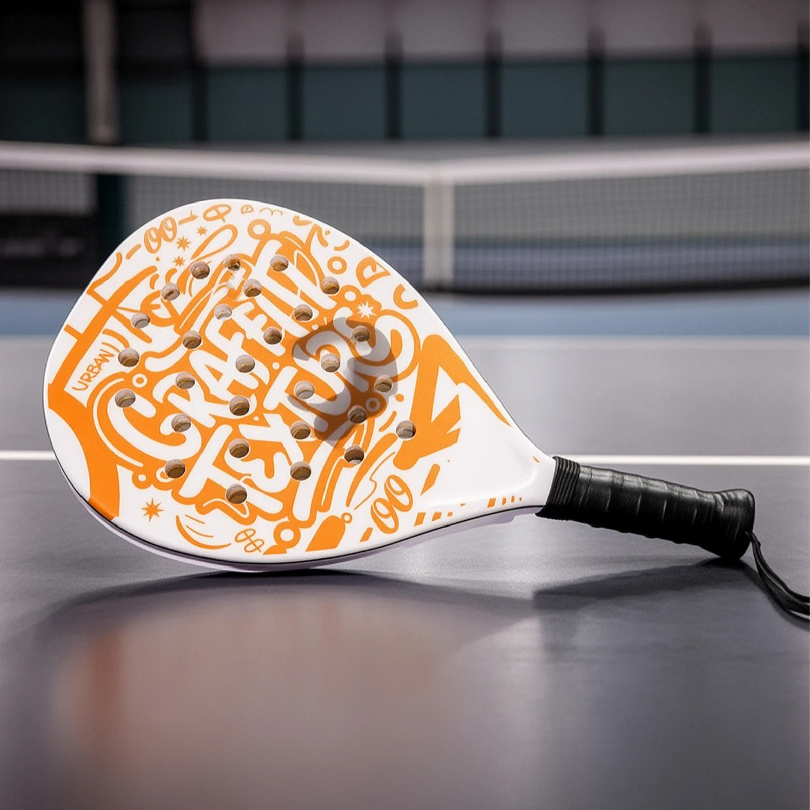 Paddle Tennis Racket with Wrist Strap Lightweight Paddle Tennis Racket Sweat-Resistant Sturdy for Beginners, Outdoor Play, Park 4
