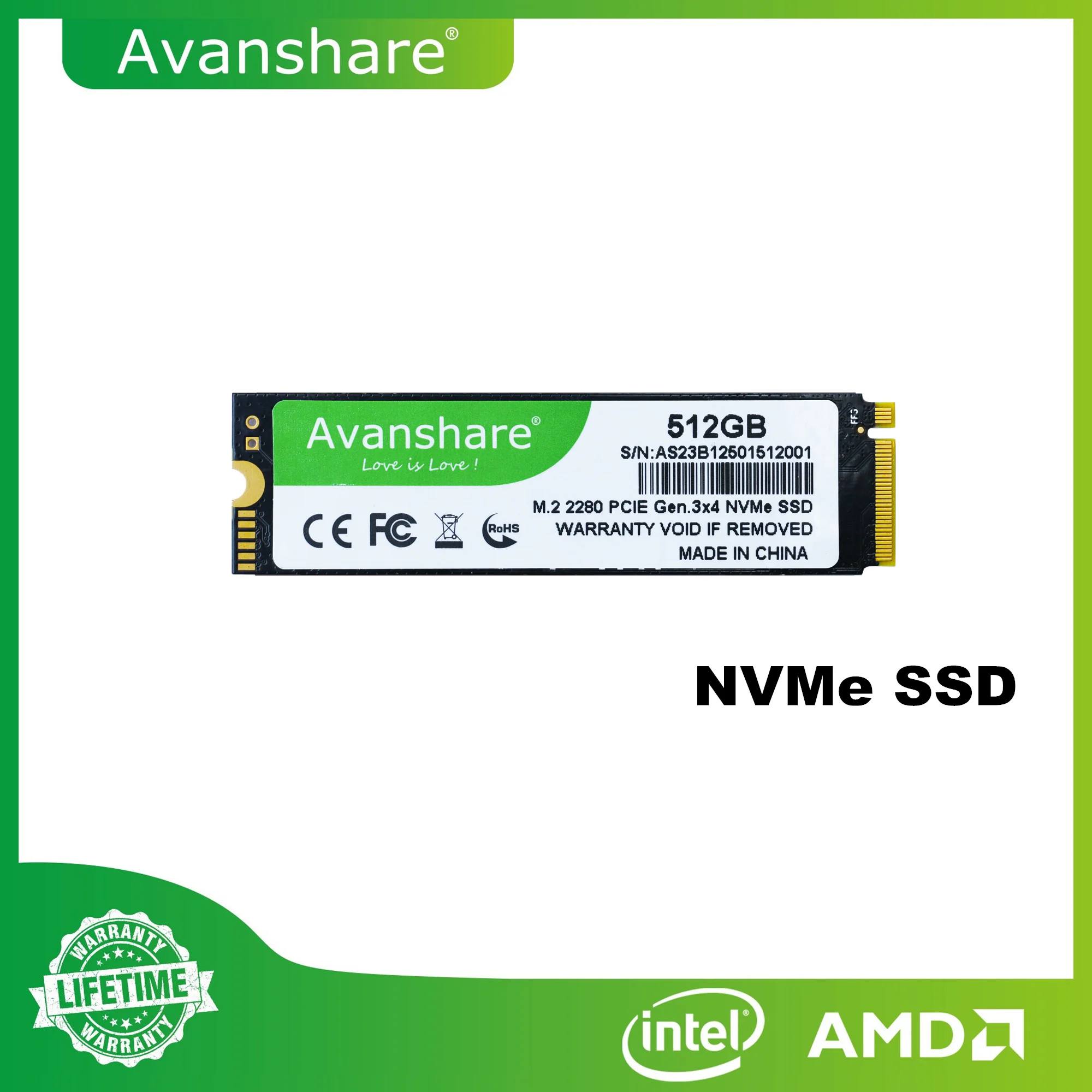 

Avanshare M.2 NVME SSD 128 ГБ 256 ГБ 512 ГБ 1 ТБ 2 ТБ M2 NVMe PCIe3.0 M.2 2280 SSD Жесткий диск Твердотельный диск для ноутбука и настольного компьютера
