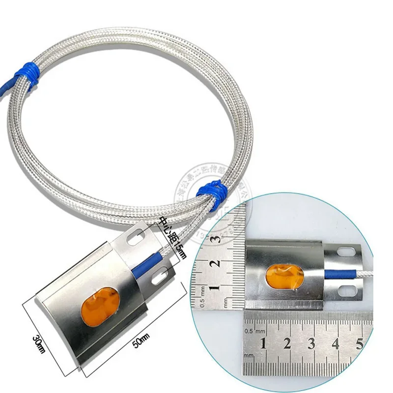 Pt100 Arc tile Platinum Thermistor Temperature SENSOR สำหรับท่อทรงกระบอก Surface MOUNTED Temperature Probe