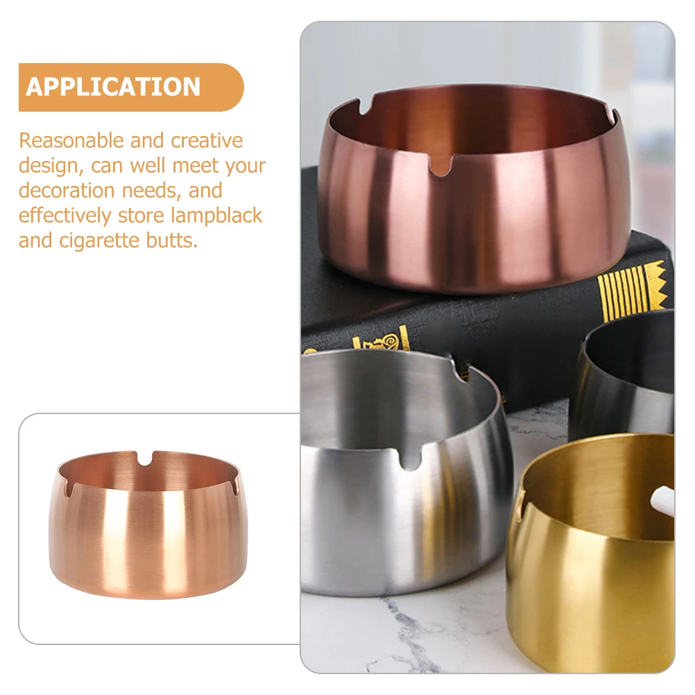 

Windproof Ashtray Easy to Carry Smoking Terrace Stainless Steel Fine Workmanship
