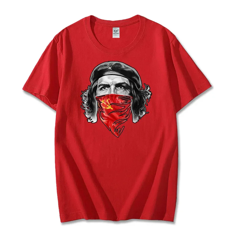 Camiseta cubana Che Guevara Rebel para hombre, camiseta de la Revolución de Guerrilla, pantalón corto informal de manga corta para hombre, camisetas de algodón con cuello redondo, camisetas gráficas