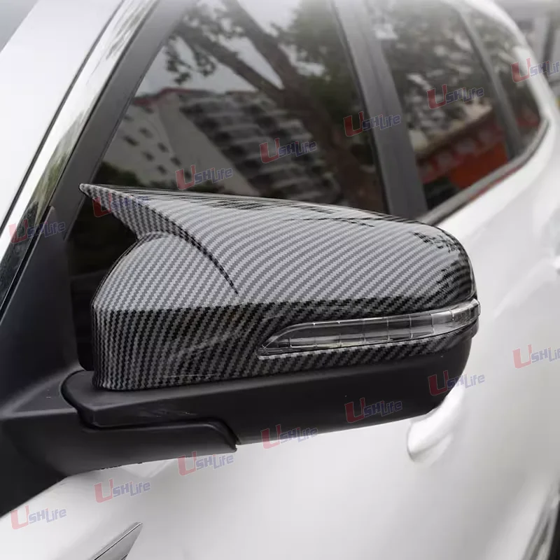 

For Chery Tiggo 7 8 Plus 5x 5X 2024 2025 Carbon Black Car Side Door Mirror Rear View Mirror Cover Decor Anti Scratch Frame 2PCS