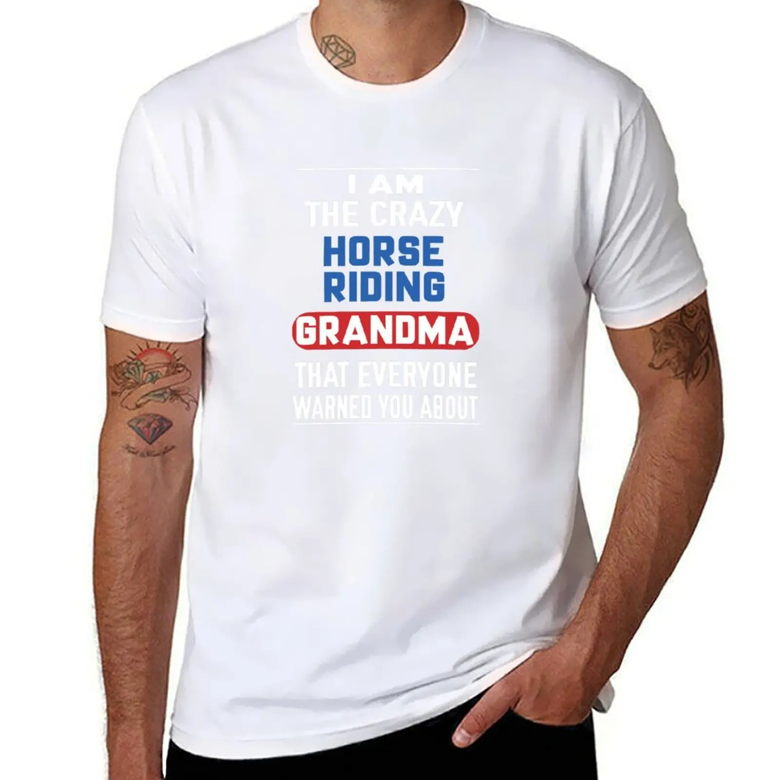 

I'm The Crazy Horse Riding Grandma, Horse Riding, Horses, Funny Horse Riding, T-Shirt anime tshirt man t shirt cotton T-Shirt