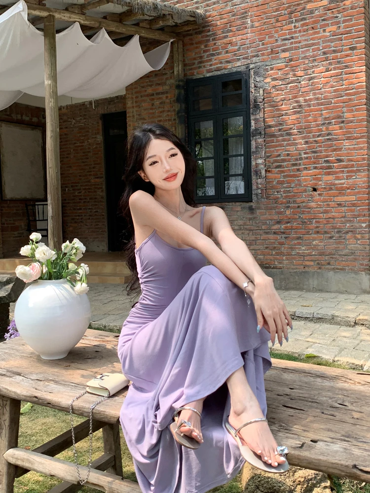 

Sexy Bal Strap Dr Women's plus Size Summer Pure Desire Waist Cinching Slimming Fi Tail Long Dr for Casual Wear