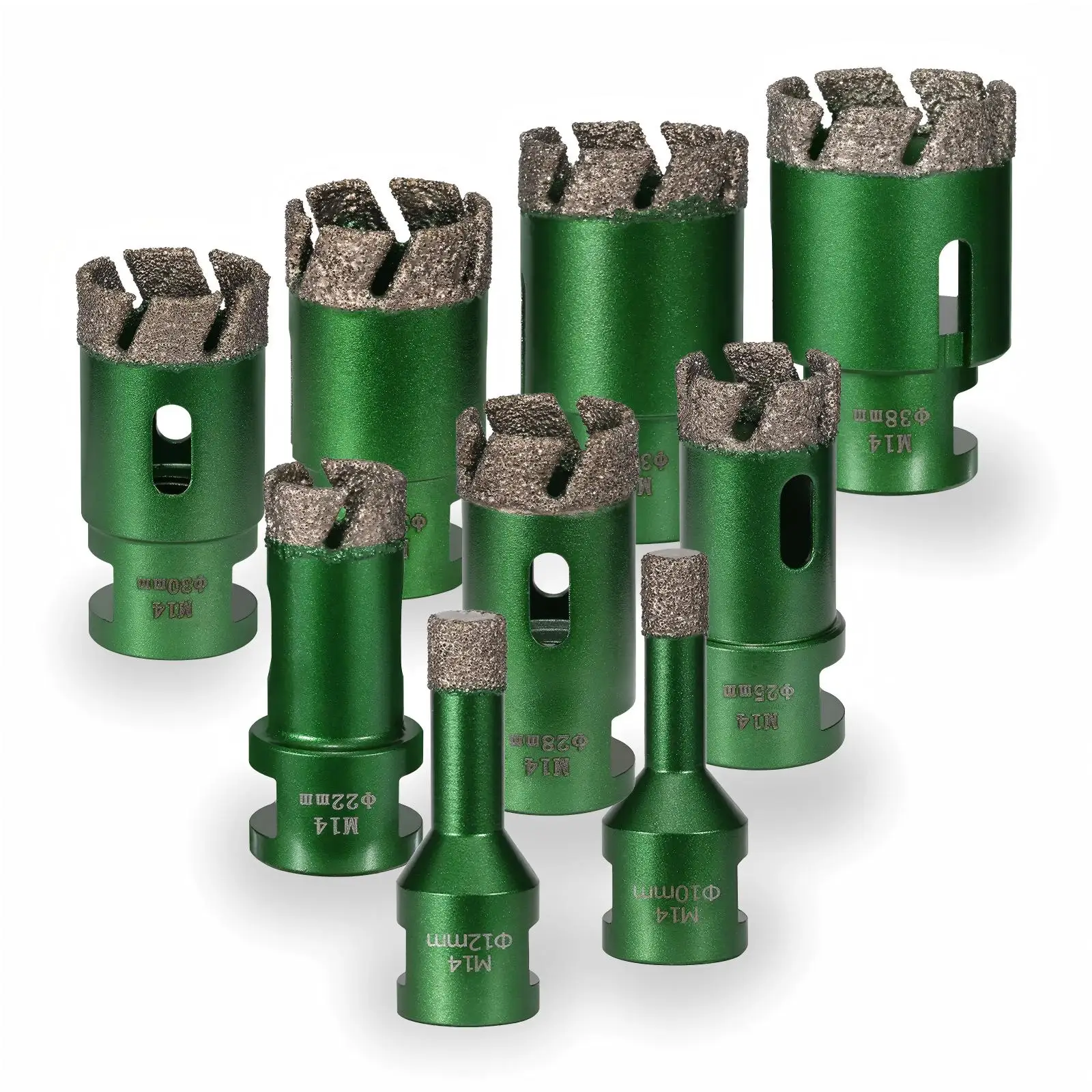 

1pc 6-130mm M14 Thread Dry Vacuum Brazed Masonry Hole Saw Opener Diamond Drilling Core Bit For Ceramic Tile Granite Marble