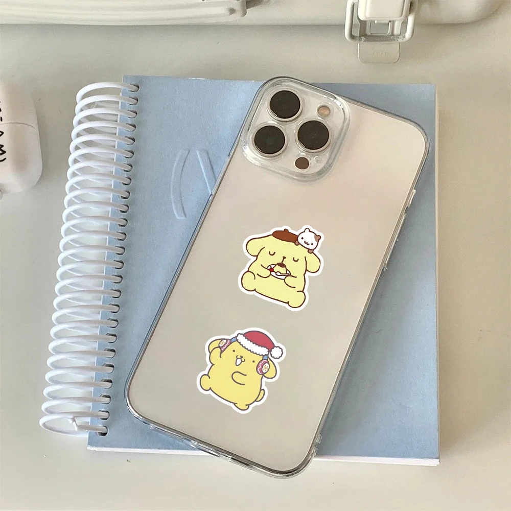 10/30/50 Stuks Sanrio Pompom Purin Stickers Schattige Cartoon Sticker Voor Kinderen Speelgoed Diy Waterfles Laptop Telefoon Anime Graffiti Stickers