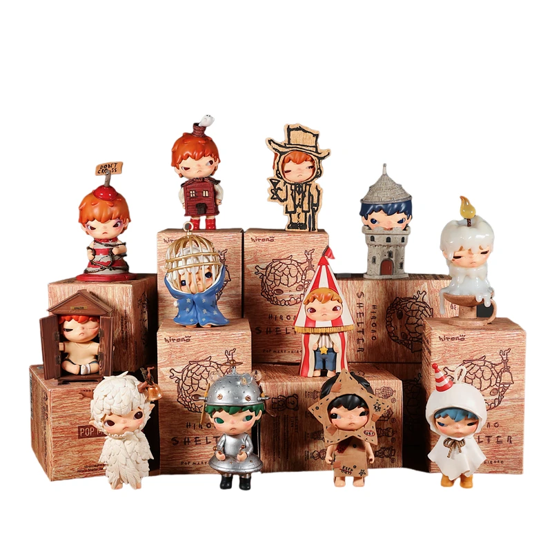 POPMART Hirono Shelter Series Blind Box Figurka Hirono z anime z funkcjami magnetycznymi, ekskluzywna dekoracja domu, prezent na Boże Narodzenie, zabawka